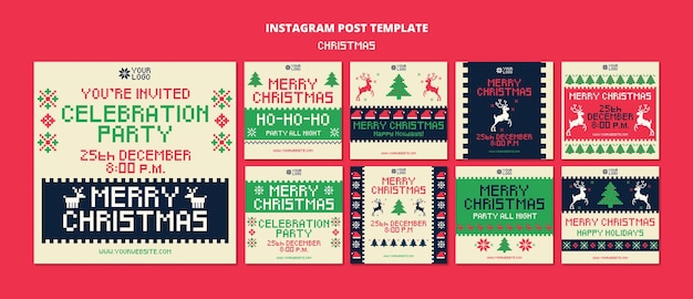 PSD christmas celebration  instagram posts