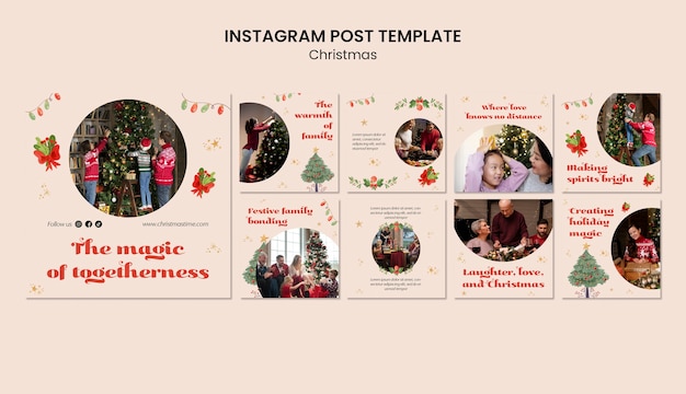 PSD christmas celebration  instagram posts