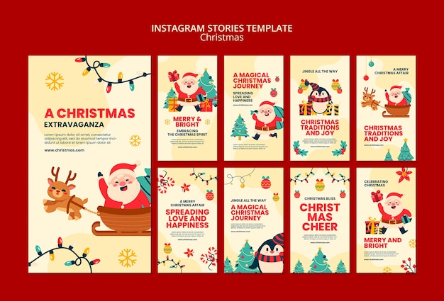 PSD storie instagram per le feste di natale