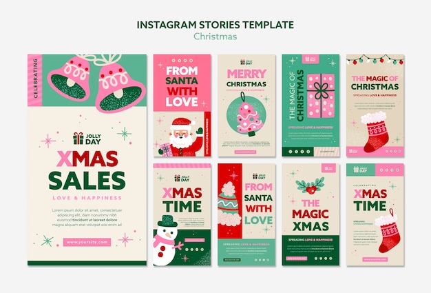 Storie di instagram per la celebrazione del natale