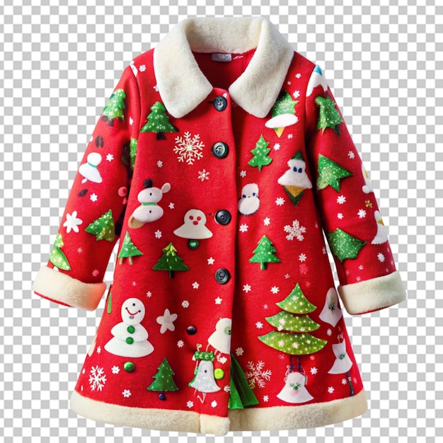 PSD cappotto di natale sullo sfondo trasparente