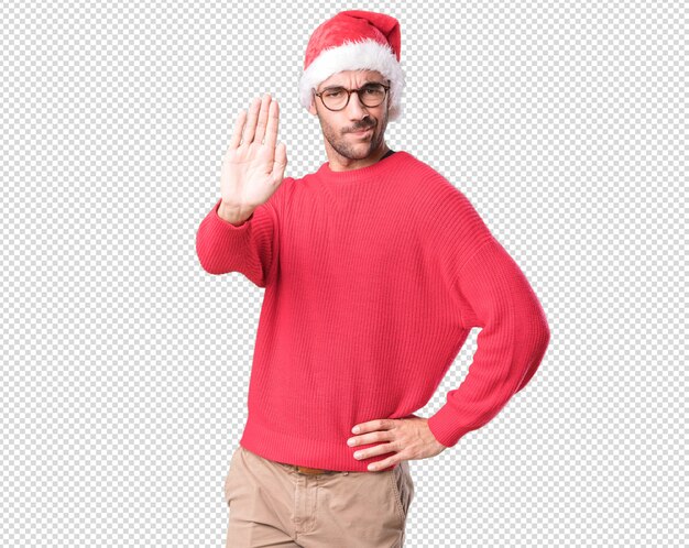 PSD christmas concepts - young man gesturing