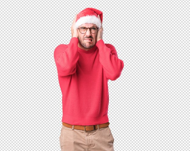 PSD christmas concepts - young man gesturing