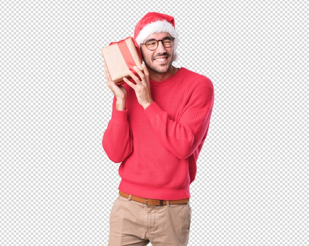 PSD christmas concepts - young man gesturing