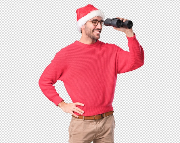 Christmas concepts - Young man gesturing