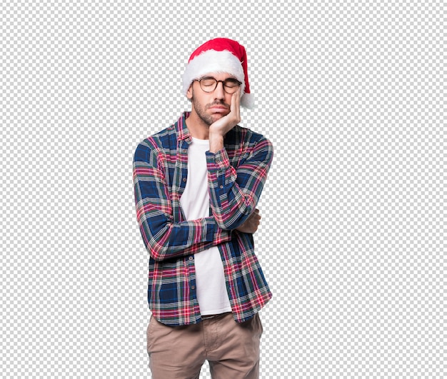 Christmas concepts - Young man gesturing