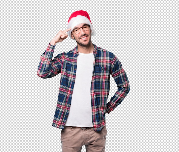 Christmas concepts - Young man gesturing