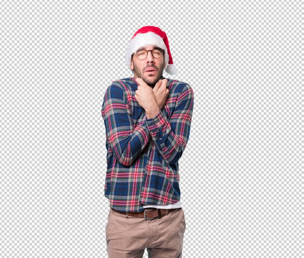 Christmas concepts - Young man gesturing