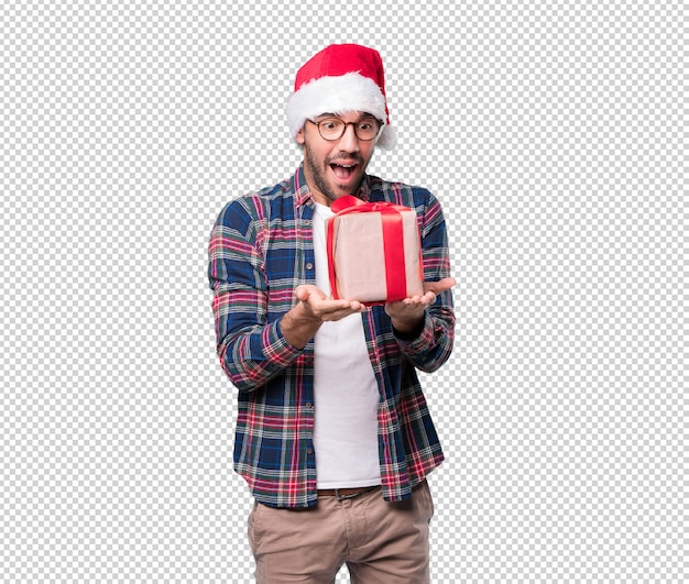 Christmas concepts - Young man gesturing