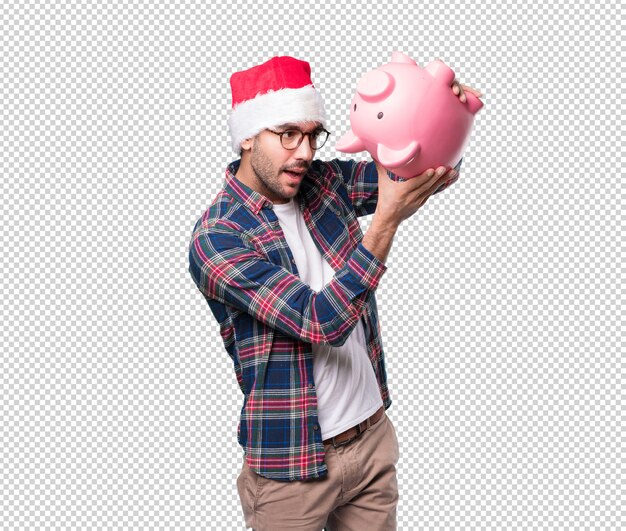 PSD christmas concepts - young man gesturing