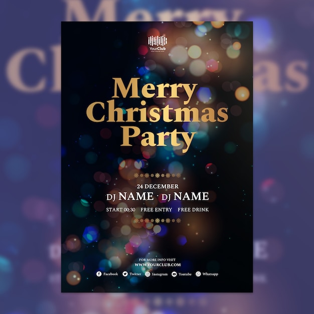 PSD christmas cover template