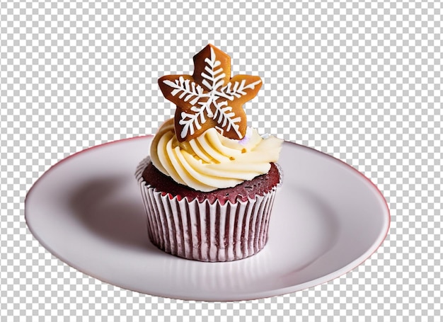 Christmas cupcake with gingerbread