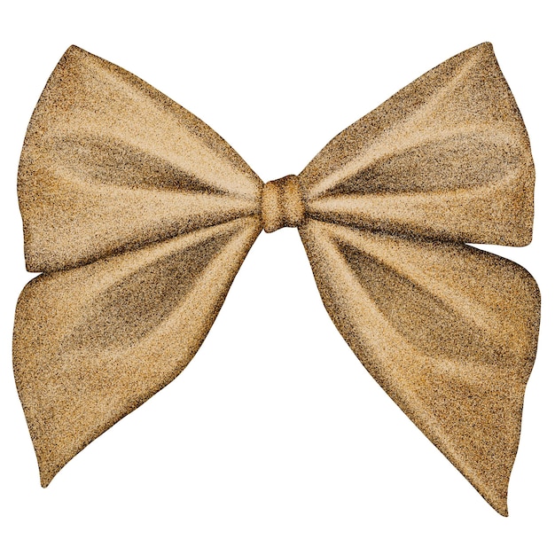 PSD christmas cute gold glitter bow new year toy