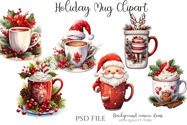 PSD christmas decor elements