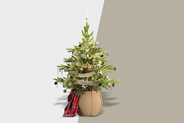 Новогоднее украшение в комнате 3d-рендеринга