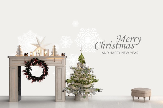 PSD christmas decorative design psd premium