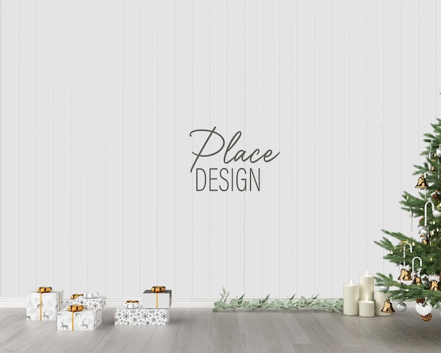 Christmas decorative design psd premium