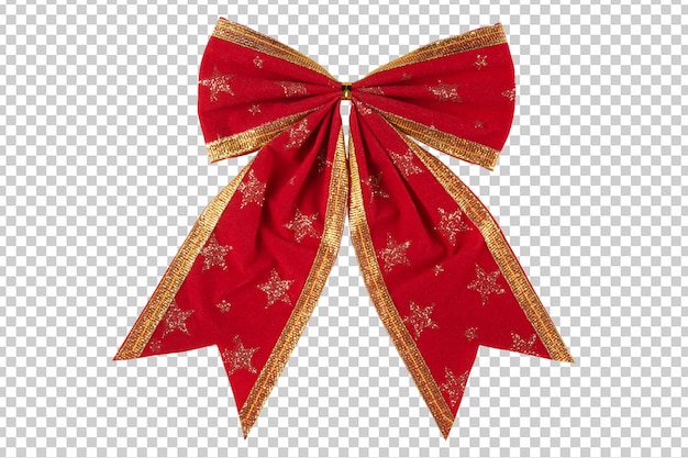 PSD christmas decorative red bow png transparent background