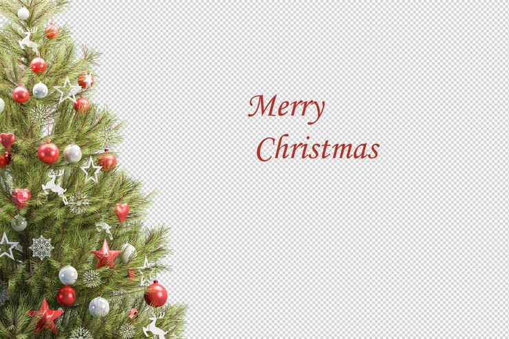 PSD 分離レンダリングされた3dのクリスマス装飾リース