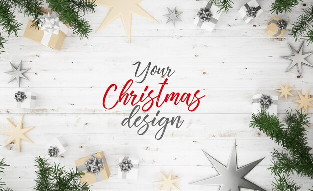 Christmas design mockup