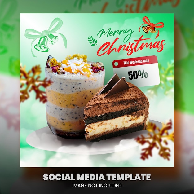 Christmas double special offer social media template