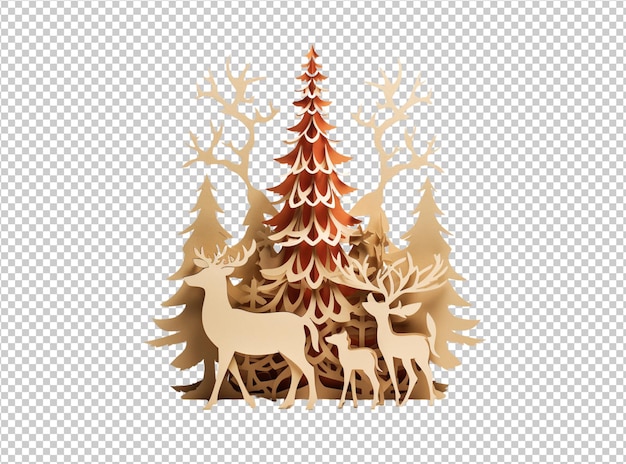 PSD christmas element decoration and happy new year