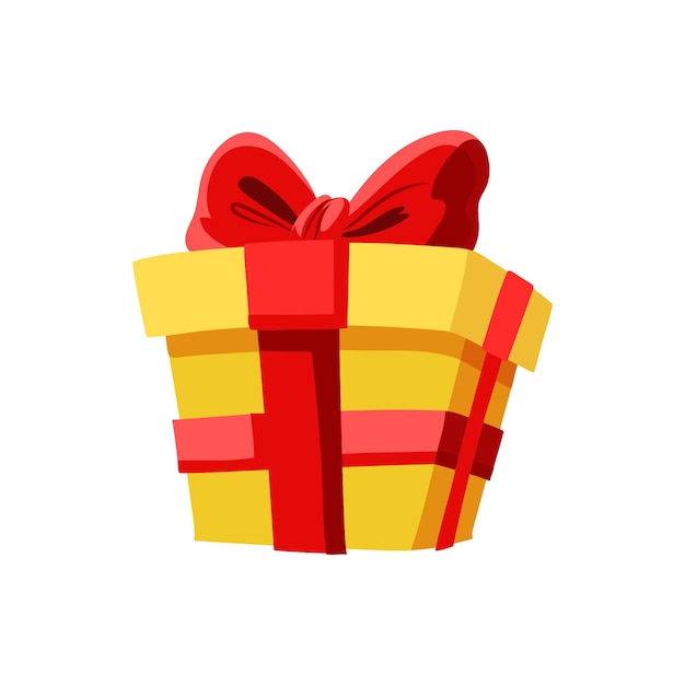 Christmas element illustration with present