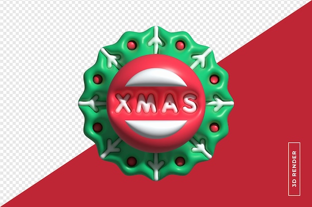 Christmas elements 3d render xmas