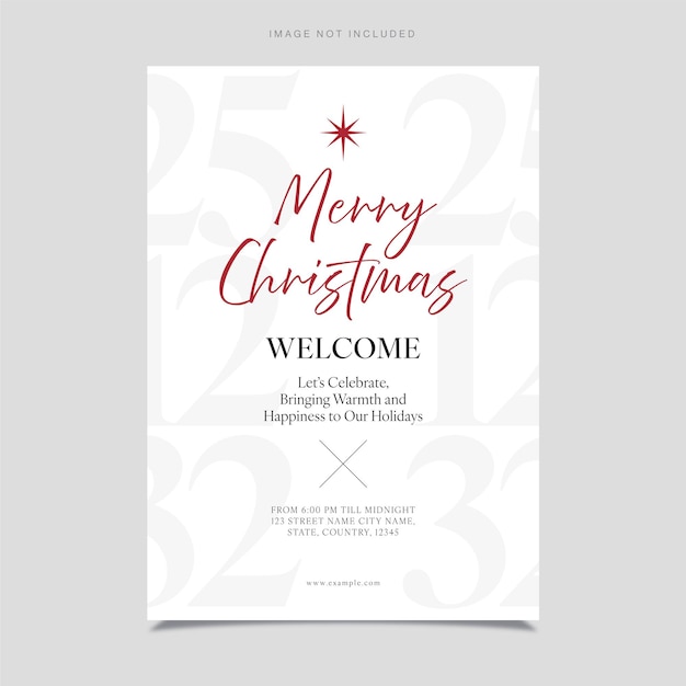 Christmas Event Banner Template Festive Holiday Xmas Flyer Layout in Photoshop PSD