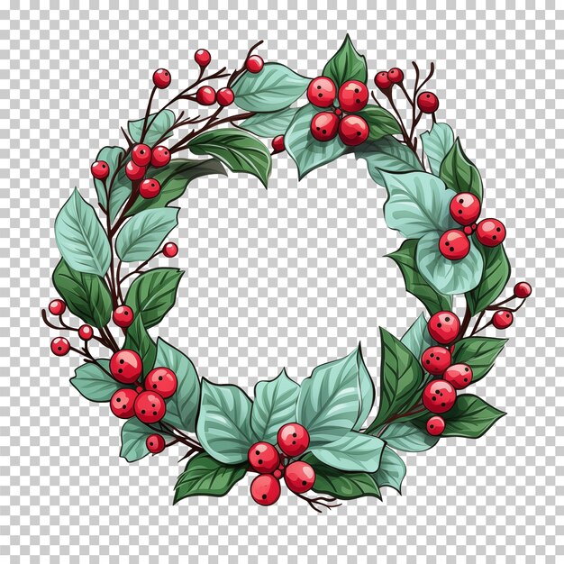 Christmas flower wreath