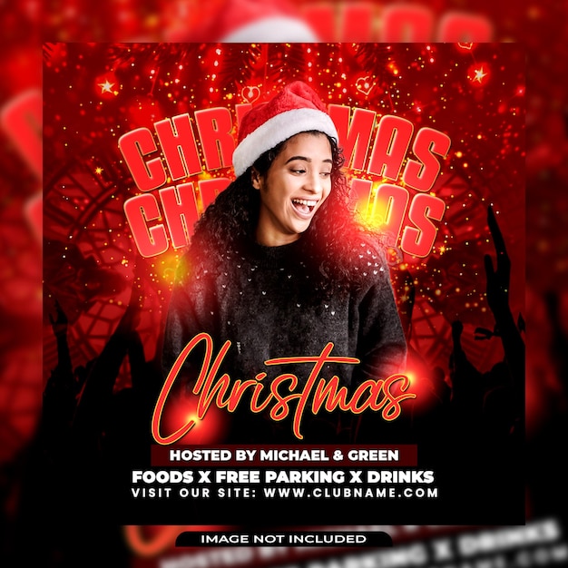 PSD christmas flyer design template