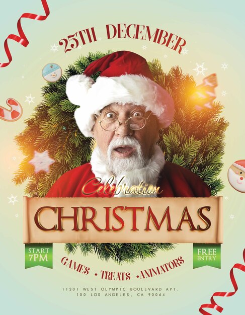 Christmas flyer psd template