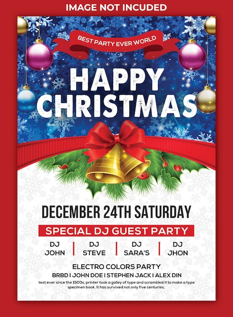 PSD christmas flyer template