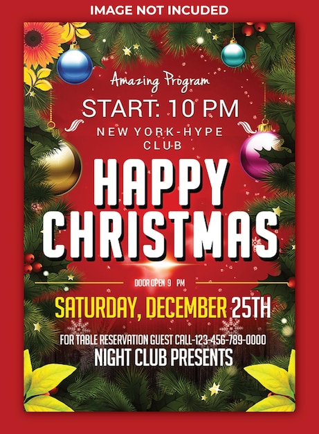 PSD christmas flyer template