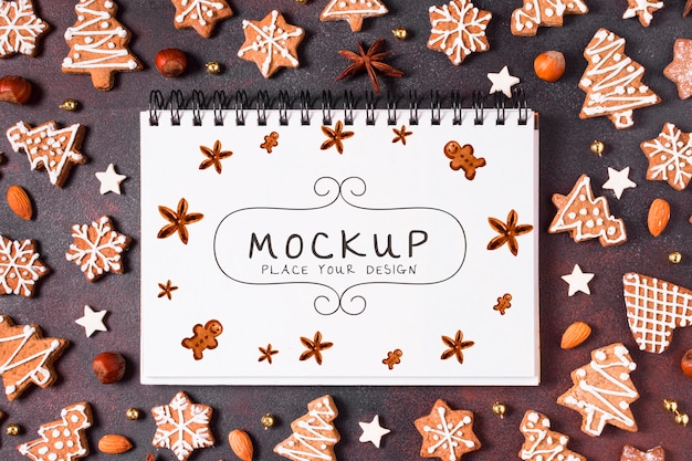 christmas food concept mock-up