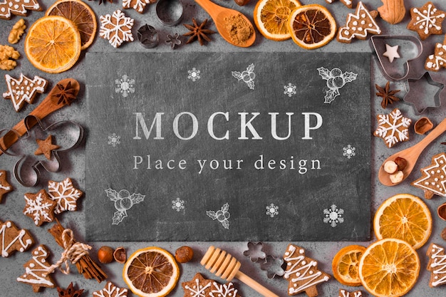 christmas food concept mock-up