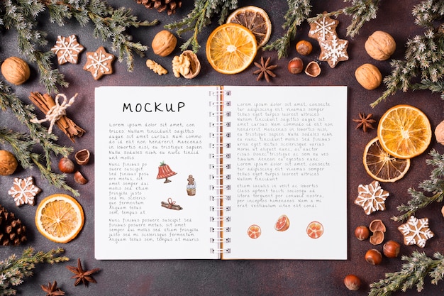 christmas food concept mock-up