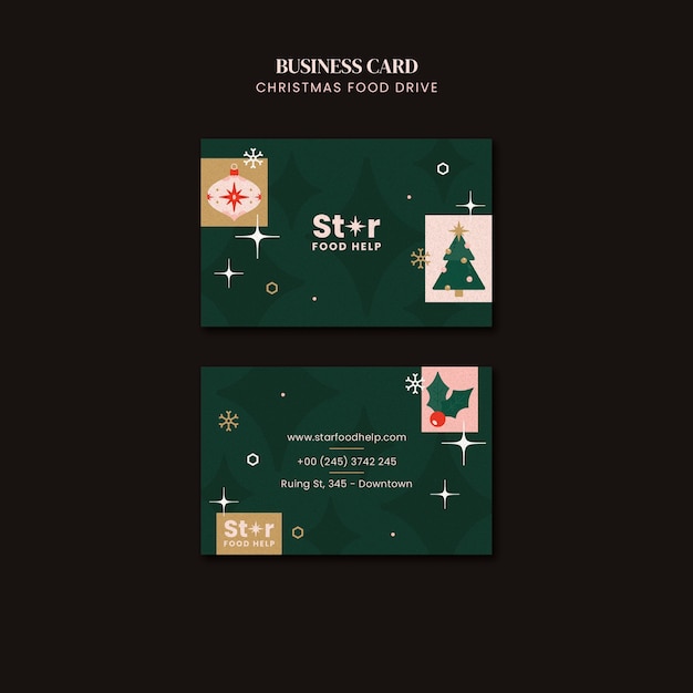 Christmas food drive template design