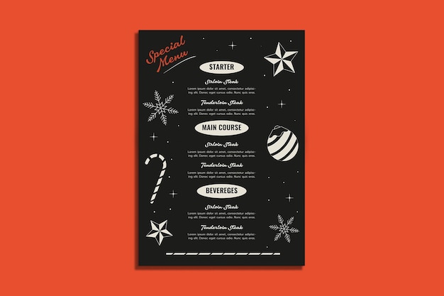 Christmas food menu_backside