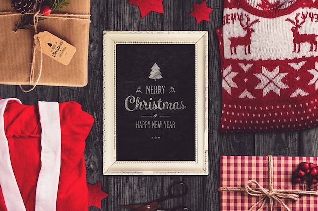 PSD christmas frame mockup