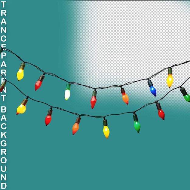 Christmas garland on an isolated transparent background