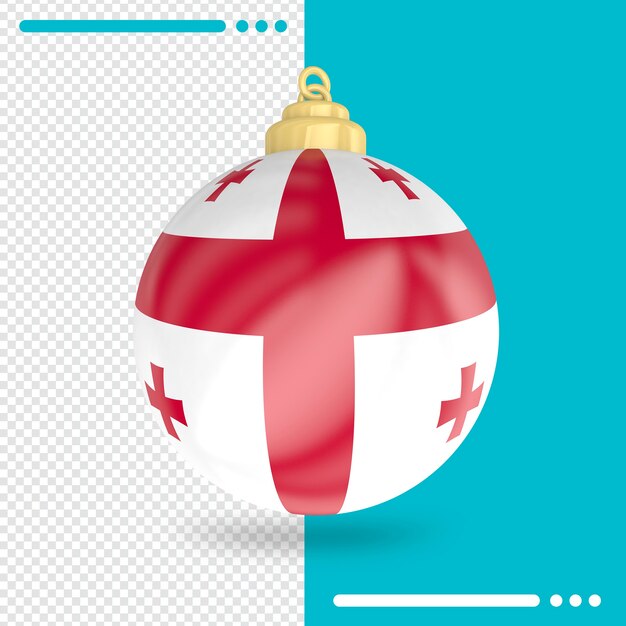 クリスマスジョージアフラグ3Dレンダリングが分離されました