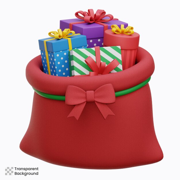 Christmas gift 3d icon illustrations