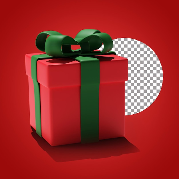 Christmas gift box cartoon 3d render