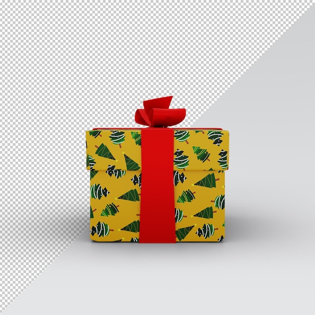 Christmas gift box isolated