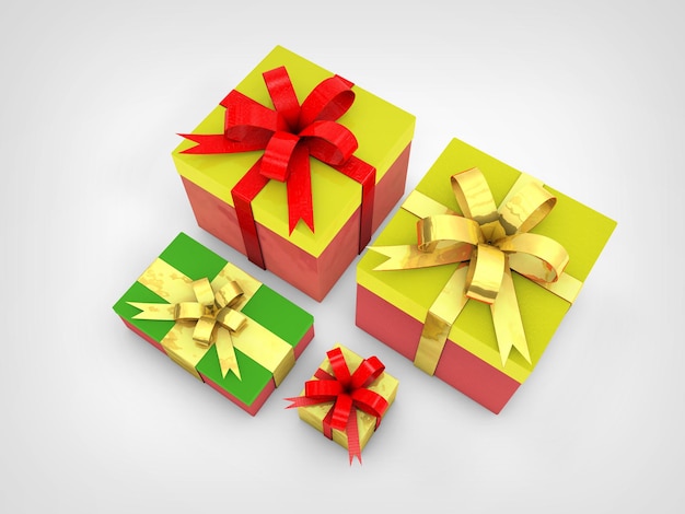 christmas gift box mockup