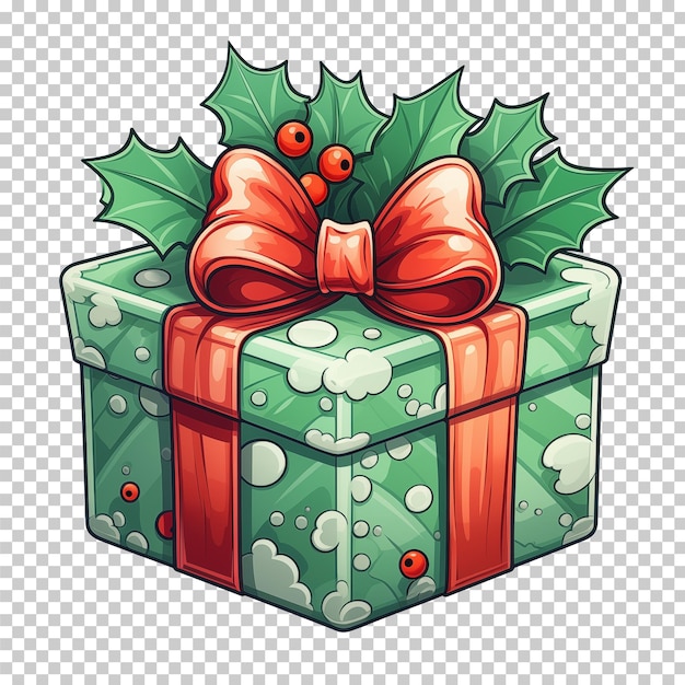 PSD christmas giftbox isolated