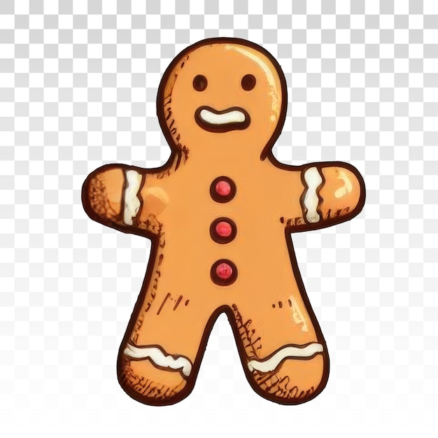 PSD christmas gingerbread man isolated