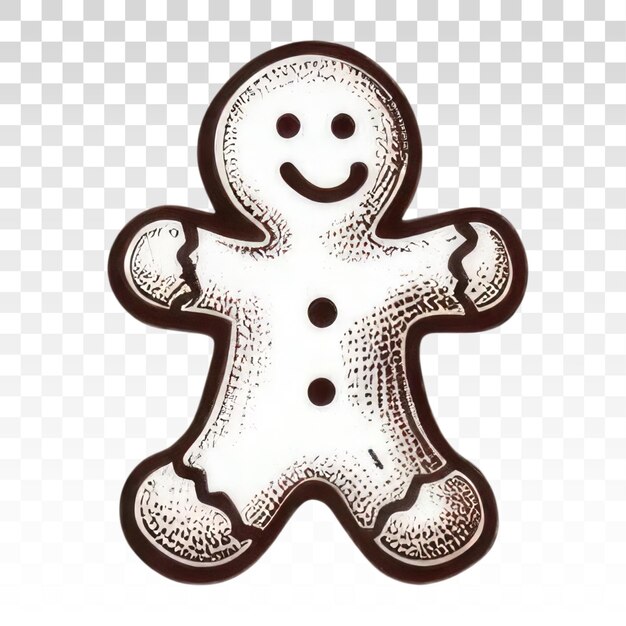 PSD christmas gingerbread man isolated