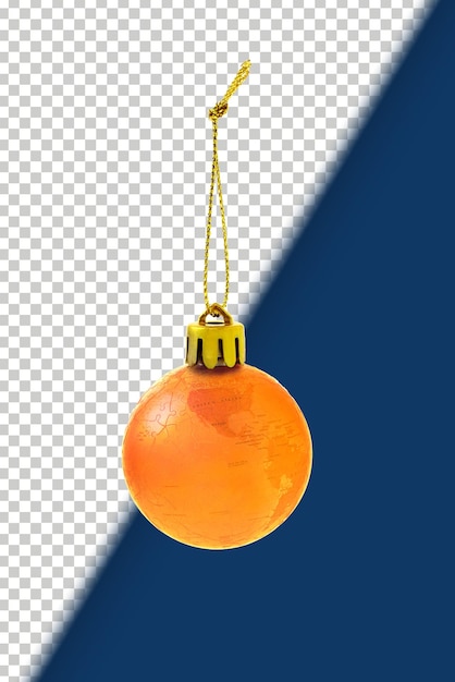 PSD christmas globe bauble on white background